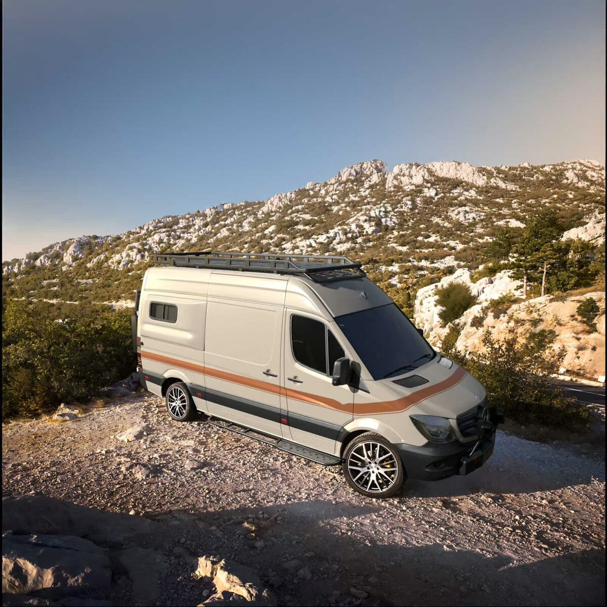 Sprinter Safari Roof Rack for 170″ Wheelbase VannCamp Astra Guard