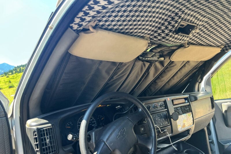 Chevy Express insulated van windshield sunshade