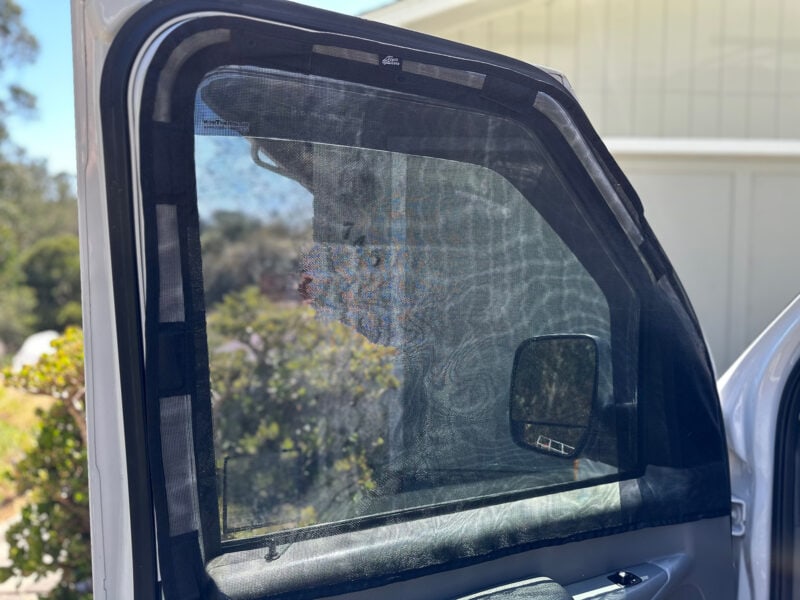 Ford Econoline front door bug screen