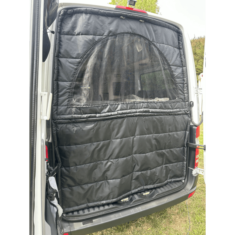 mercedes sprinter rear door thermal blanket with bug net