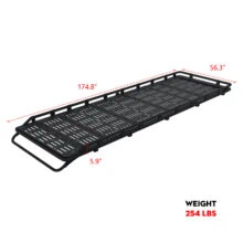 170 Sprinter safari roof rack with drop front dimension