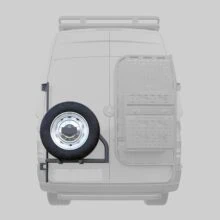 Sprinter safari rack-tire-carrier installed