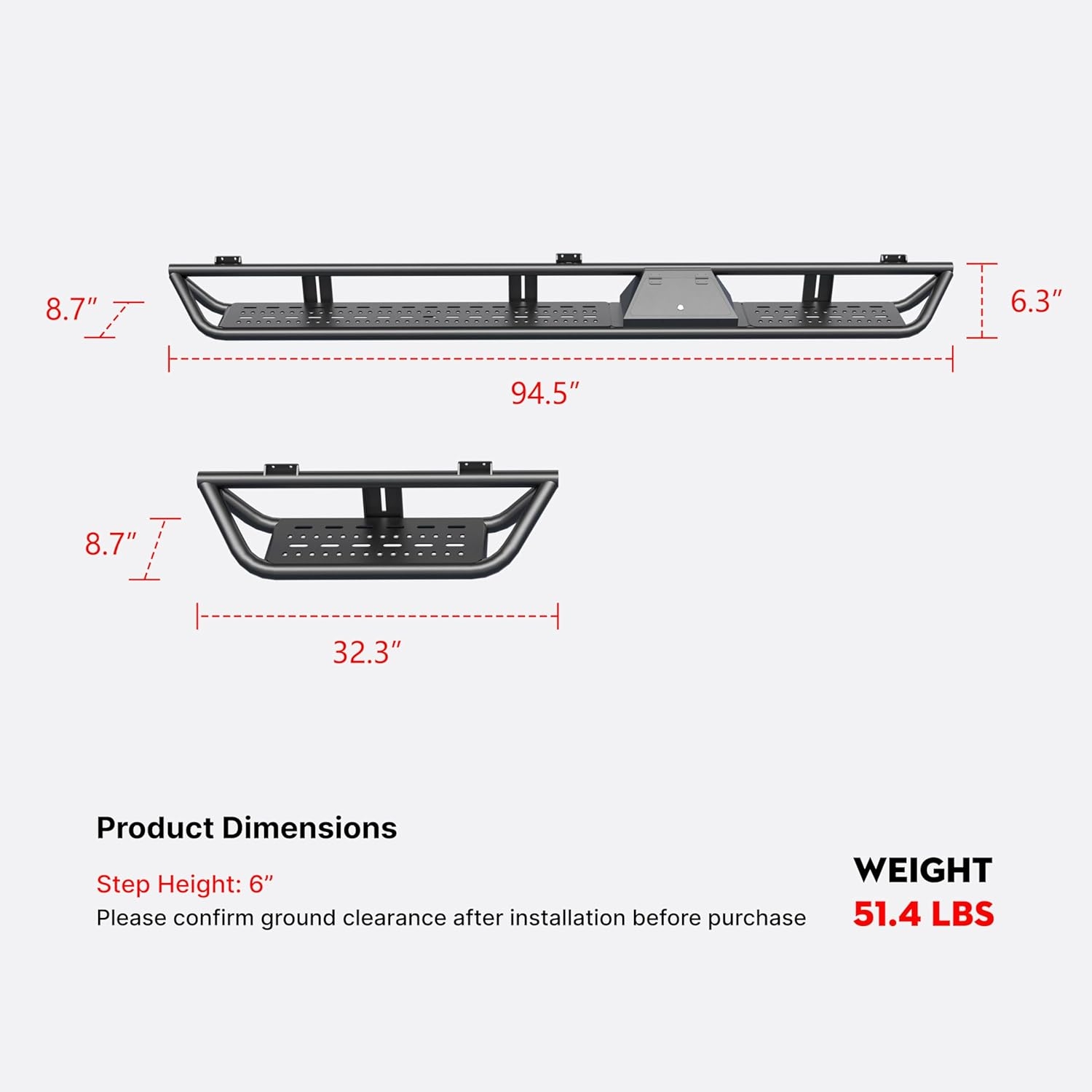 Sprinter Side Steps – Round Tube