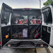 Econoline Rear Door Bug Screen Exterior View