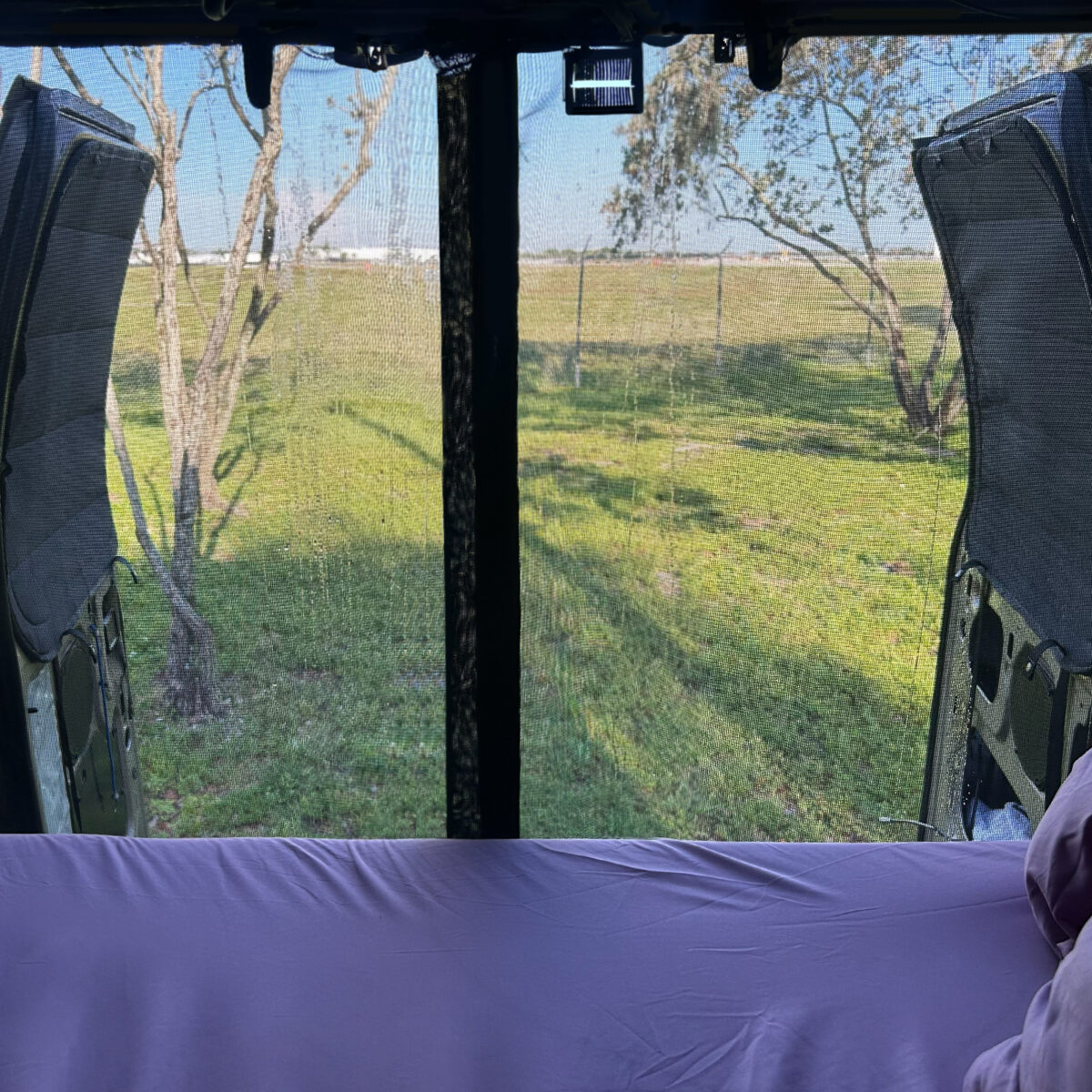Econoline Rear Door Bug Screen Interior View