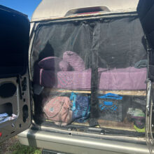 Econoline Rear Door Bug Screen On Van