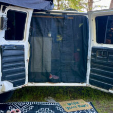 Express Side Barn Door Bug Screen Front View