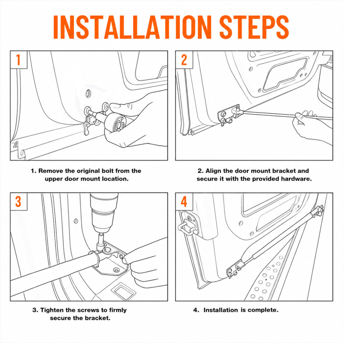 Sprinter Rear Door Sturt Kit Installation Step